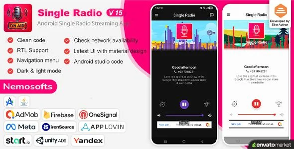 Android Radio - Single Radio Streaming App v9.0