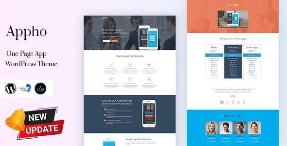Appho - App & Software Landing Page WordPress Theme