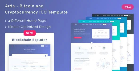 Arda - Bitcoin and Cryptocurrency ICO HTML Template
