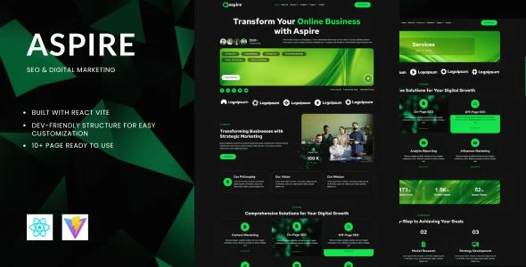 Aspire - SEO & Digital Marketing React Template