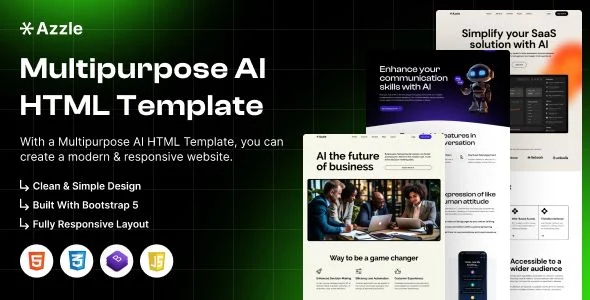 Azzle - AI Technology & Startup Business Html Template
