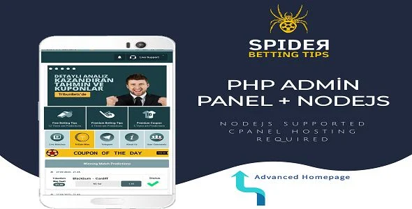 Betting Tips - Nodejs - PHP Admin Panel - Kotlin