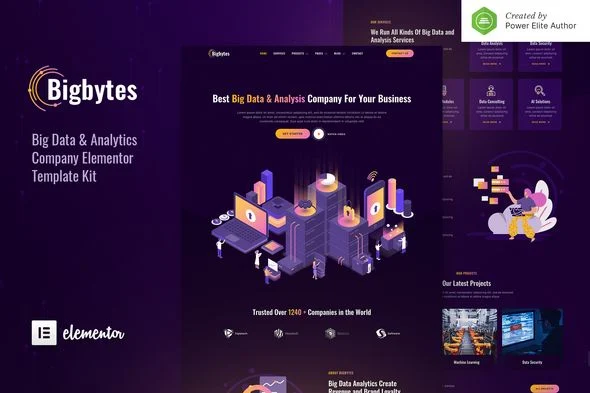 Bigbytes - Big Data & Analytics Company Elementor Template Kit