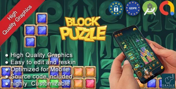 Block Puzzle (Admob + GDPR + Android Studio)