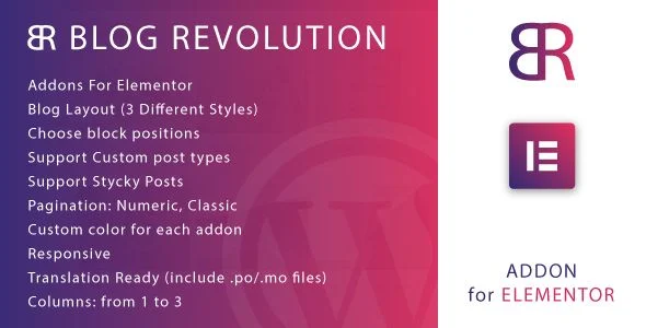 Blog Revolution for Elementor WordPress Plugin