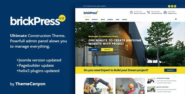 BrickPress - Construction & Business Joomla Template