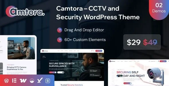 Camtora - CCTV and Security WordPress Theme