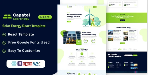 Capatel - Solar Energy React Template