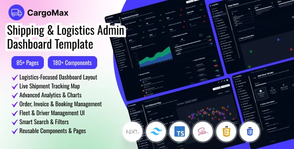 Cargomax - Shipping & Logistics Admin Dashboard Next.js Template