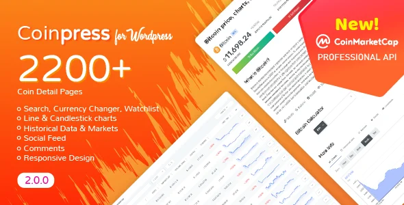 Coinpress - Cryptocurrency Pages for WordPress
