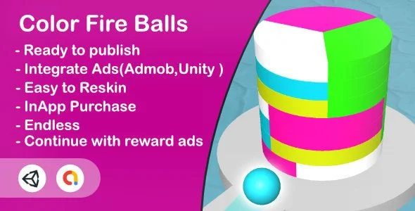 Color Fire Balls (Unity Game+Admob+iOS+Android)