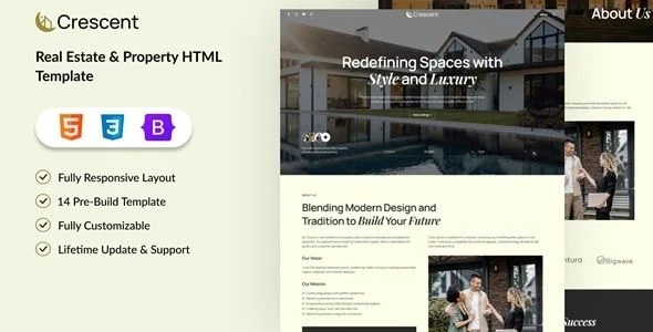 Crescent - Real Estate & Property HTML Template