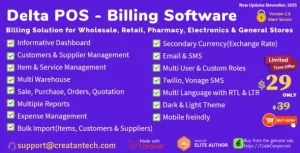 Delta POS- Invoicing, Billing & Inventory Management System with GST & CRM