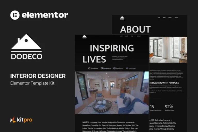 Dodeco - Interior Designer Elementor Template Kit