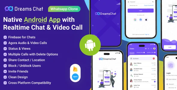 DreamsChat - Native Android Realtime Chat App with Audio & Video Calls