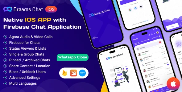 DreamsChat - Native iOS Chat App with Firebase, Group Chat & Media Sharing