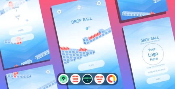 Drop Ball - A Hypercasual Game with Admob Ads