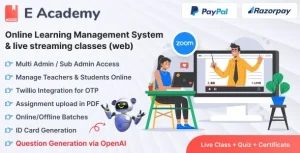 E- Academy - Online Learning Management System & live streaming classes (web)