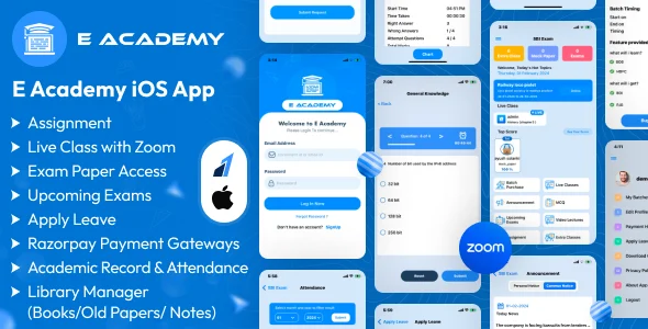 E Learning Mobile App IOS + Admin Panel