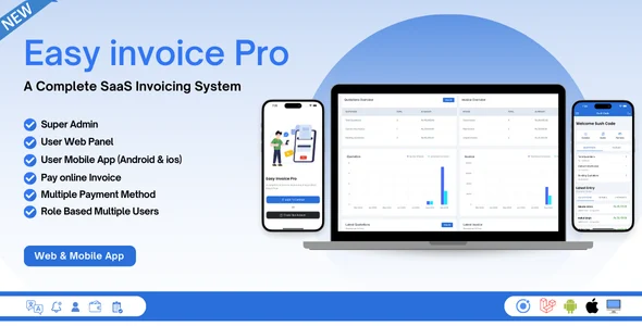 Easy Invoice Pro - SaaS Invoice & Billing System - Web & Mobile App (Laravel + Ionic)