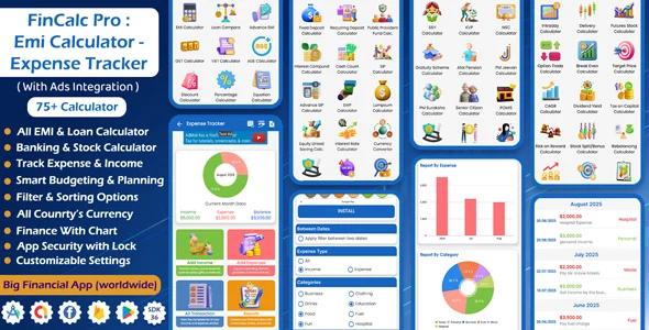 EMI Calculator : Expense Tracker, Cash Loan Calculator, Budget Tracker, Finance Tracker