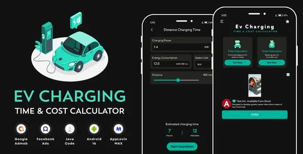 EV Charging Calculator with AdMob Facebook Ads Android