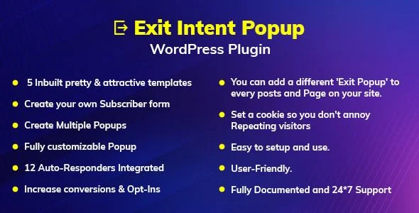 Exit Intent Popup WordPress Plugin