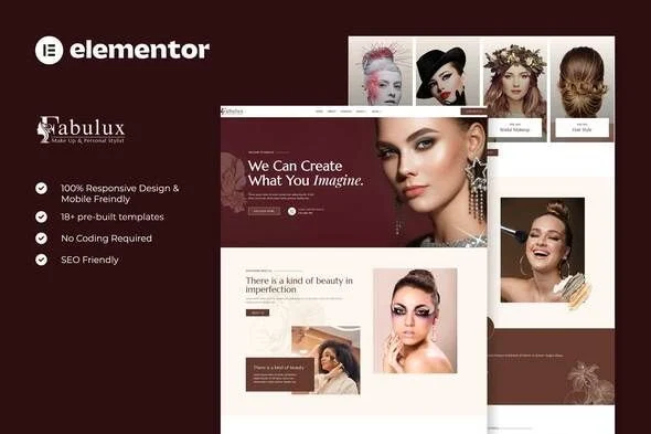 Fabulux - Makeup & Beauty Elementor Template Kit