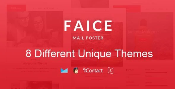 Faice Mail- 8 Unique Responsive Email set + Online Access