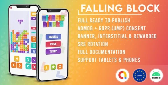 Falling Block - Unity | Admob + GDPR (UMP) Consent