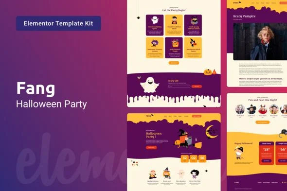 Fang - Halloween Party Template Kit for Elementor