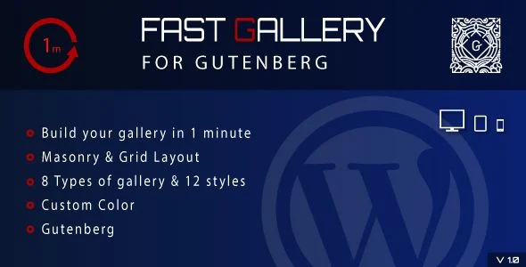 Fast Gallery for Gutenberg - WordPress Plugin