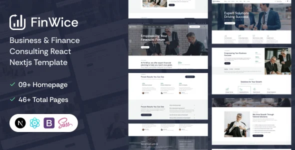 Finwice | Business & Finance Consulting React NextJs Template