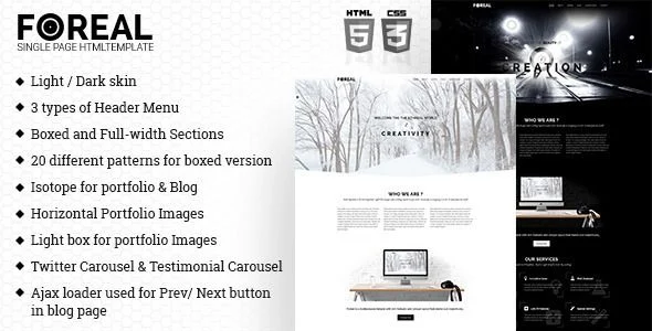 Foreal - Minimal HTML Template