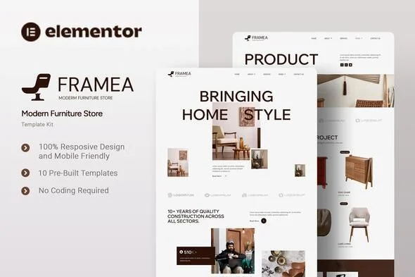 Framea - Modern Furniture Store Elementor Template Kit
