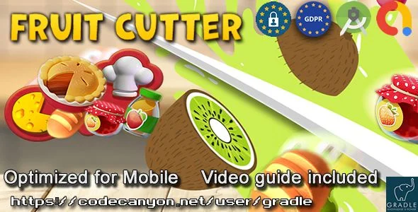 Fruit Cutter (Admob + GDPR + Android Studio)