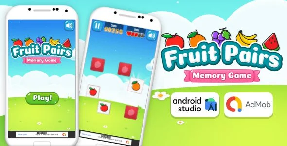 Fruit Pairs - Memory Game Android Studio Project with AdMob Ads + Ready to Publish