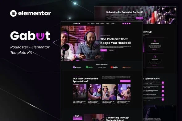Gabut - Podcaster Elementor Template Kit