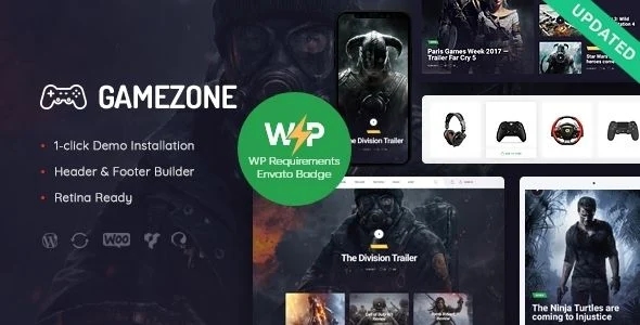 Gamezone - Video Gaming Blog & Esports Store WordPress Theme