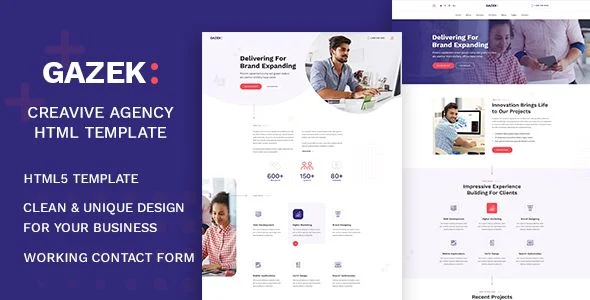Gazek - Agency Portfolio HTML Template