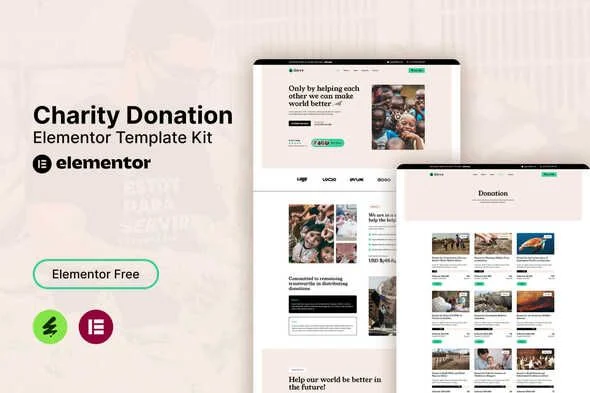 Givvy - Charity Donation Elementor Template Kit