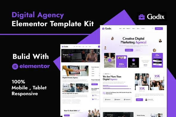 Godix - Digital Agency Elementor Template Kit