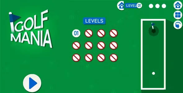 Golf Mania - HTML5 Game