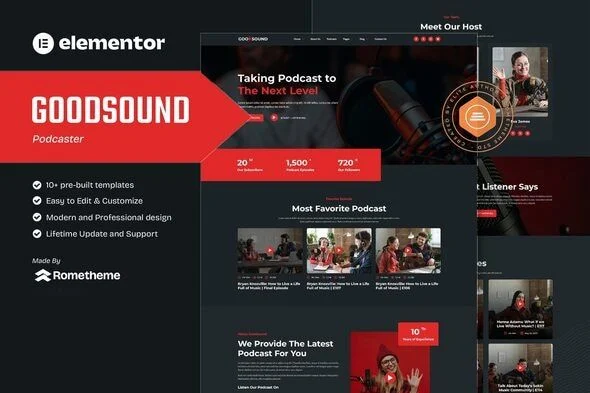 Goodsound - Podcaster Elementor Template Kit