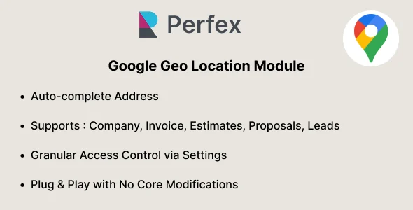 Google Geo Location Module for Perfex CRM