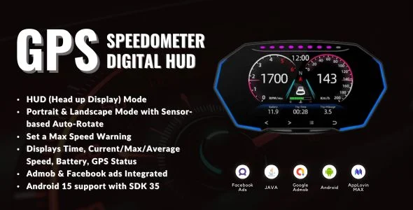 GPS Speedometer HUD Dashboard android