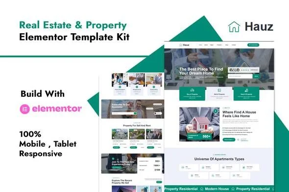 Hauz - Real Estate & Property Elementor Pro Template Kit