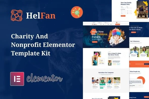 Helpnest - Charity Elementor Template Kit