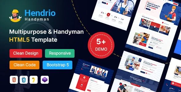 Hendrio - Multipurpose and Handyman Plumbing HTML5 Template