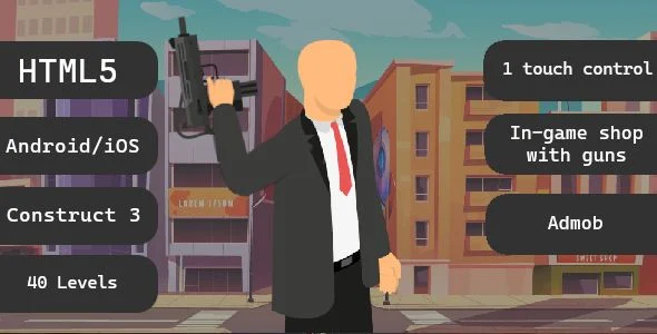 Hitman Bullet Game (Construct 3)